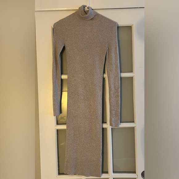 Express midi sweater dress with cowl neck - Picture 2 of 4